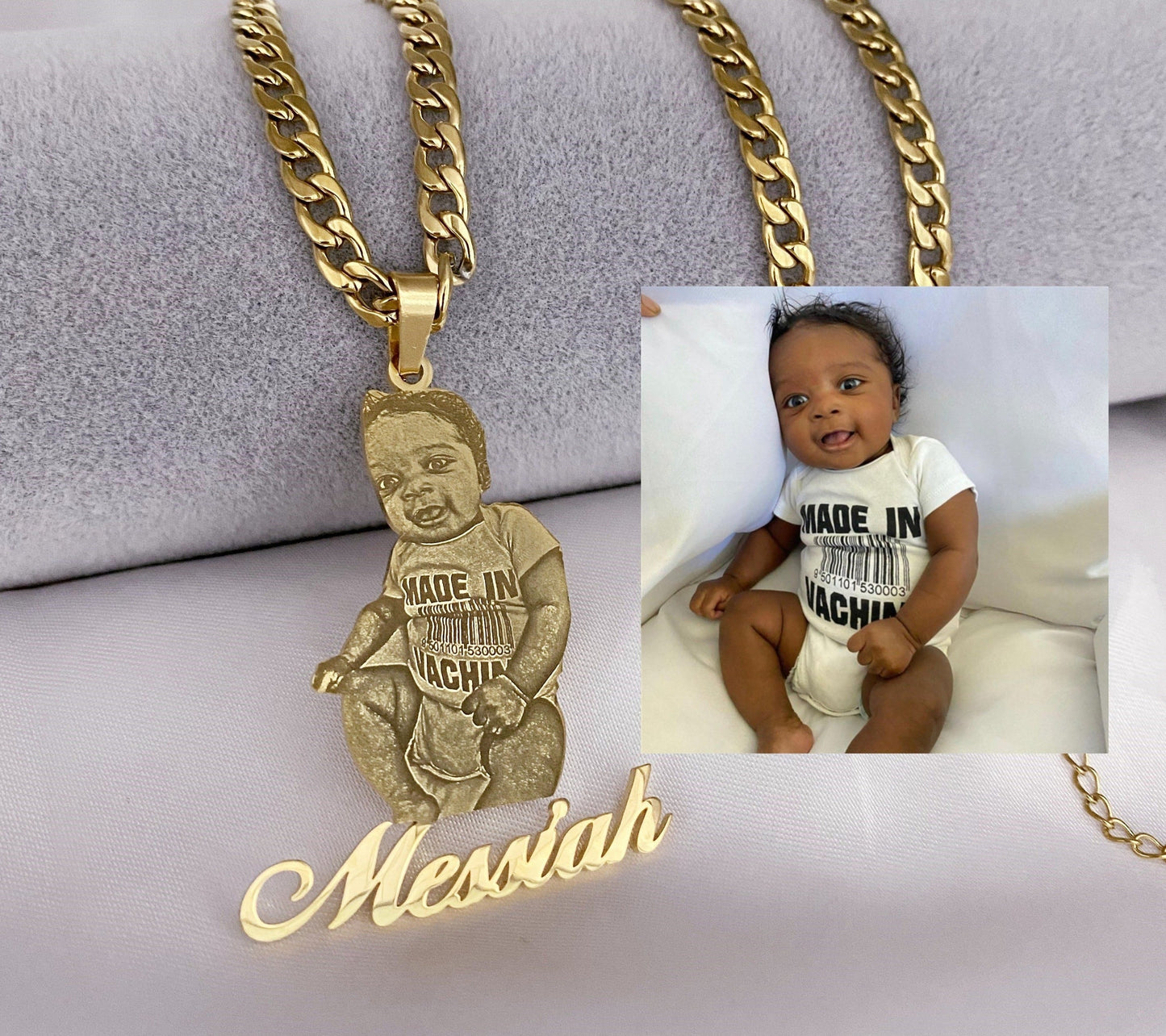 SketchGram - Personalized Photo & Name Necklace