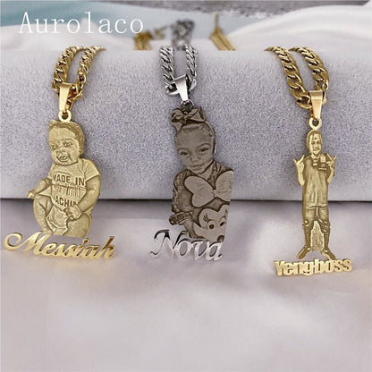 SketchGram - Personalized Photo & Name Necklace